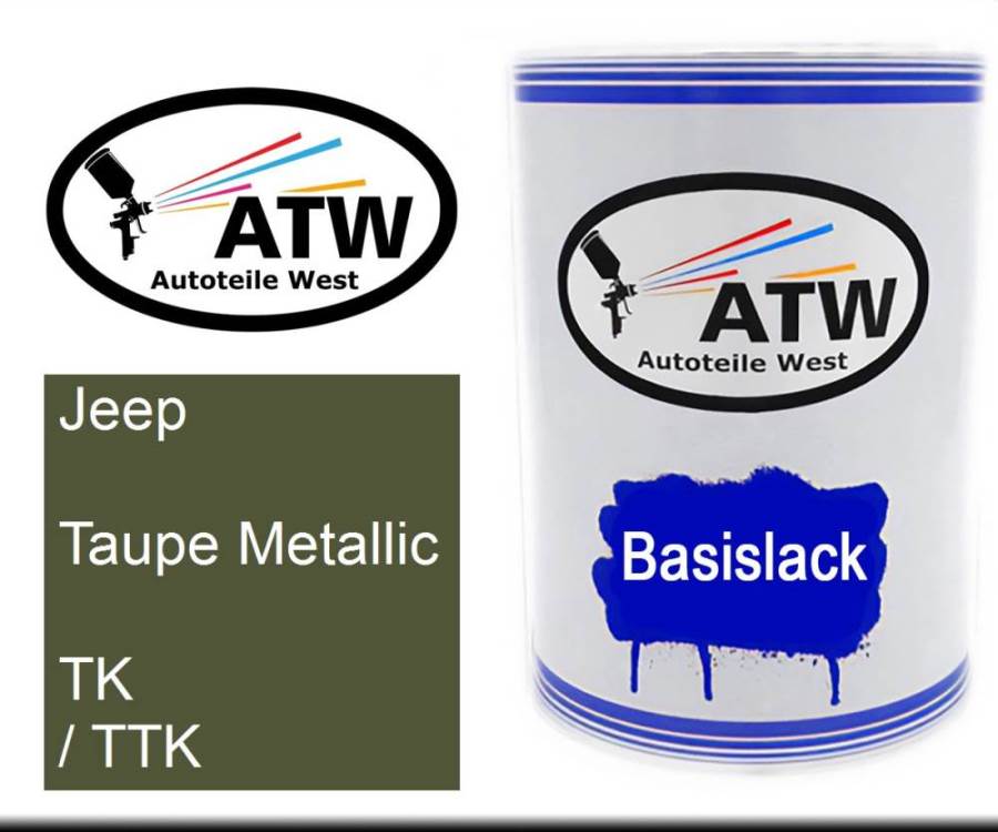 Jeep, Taupe Metallic, TK / TTK: 500ml Lackdose, von ATW Autoteile West.